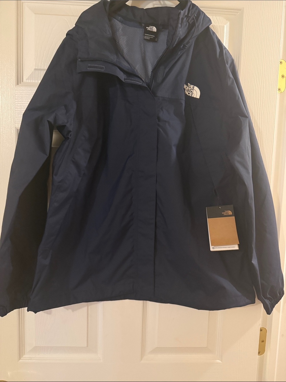 The North Face Women's Dark Antora Navy Hooded Rain Jacket